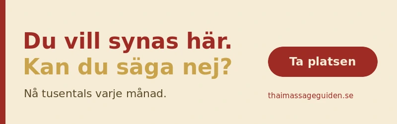 Thai flat banner - Du vill synas här (oxblod)