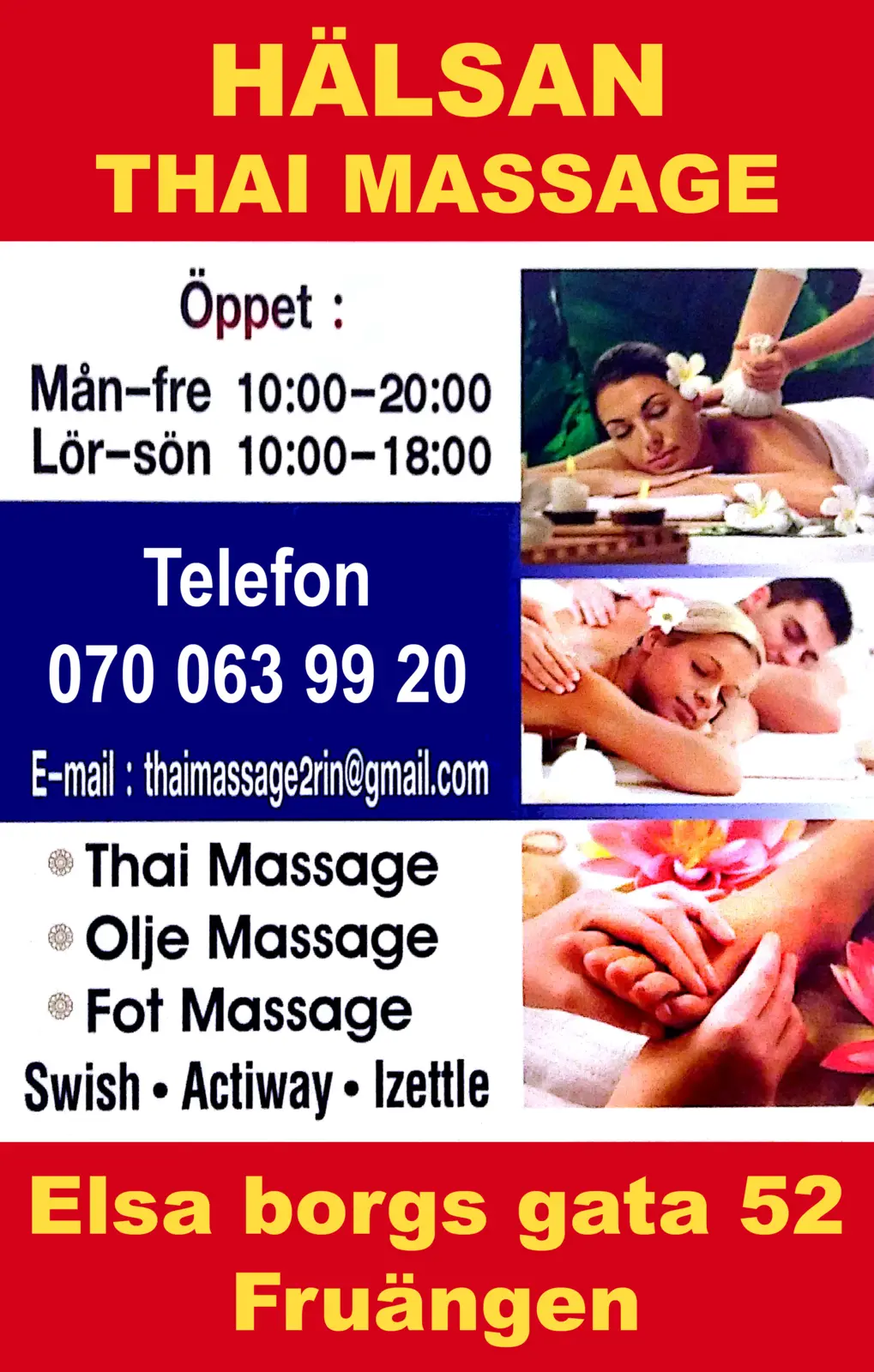 Hälsan Thai Massage i Hägersten