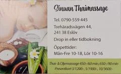 Sinuan\'s Thaimassage i Eslöv